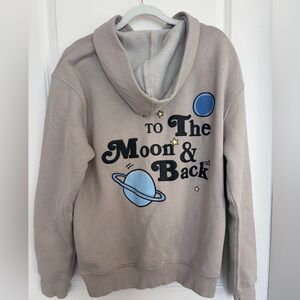 White Fox Light Brown Hoodie To the Moon & Back